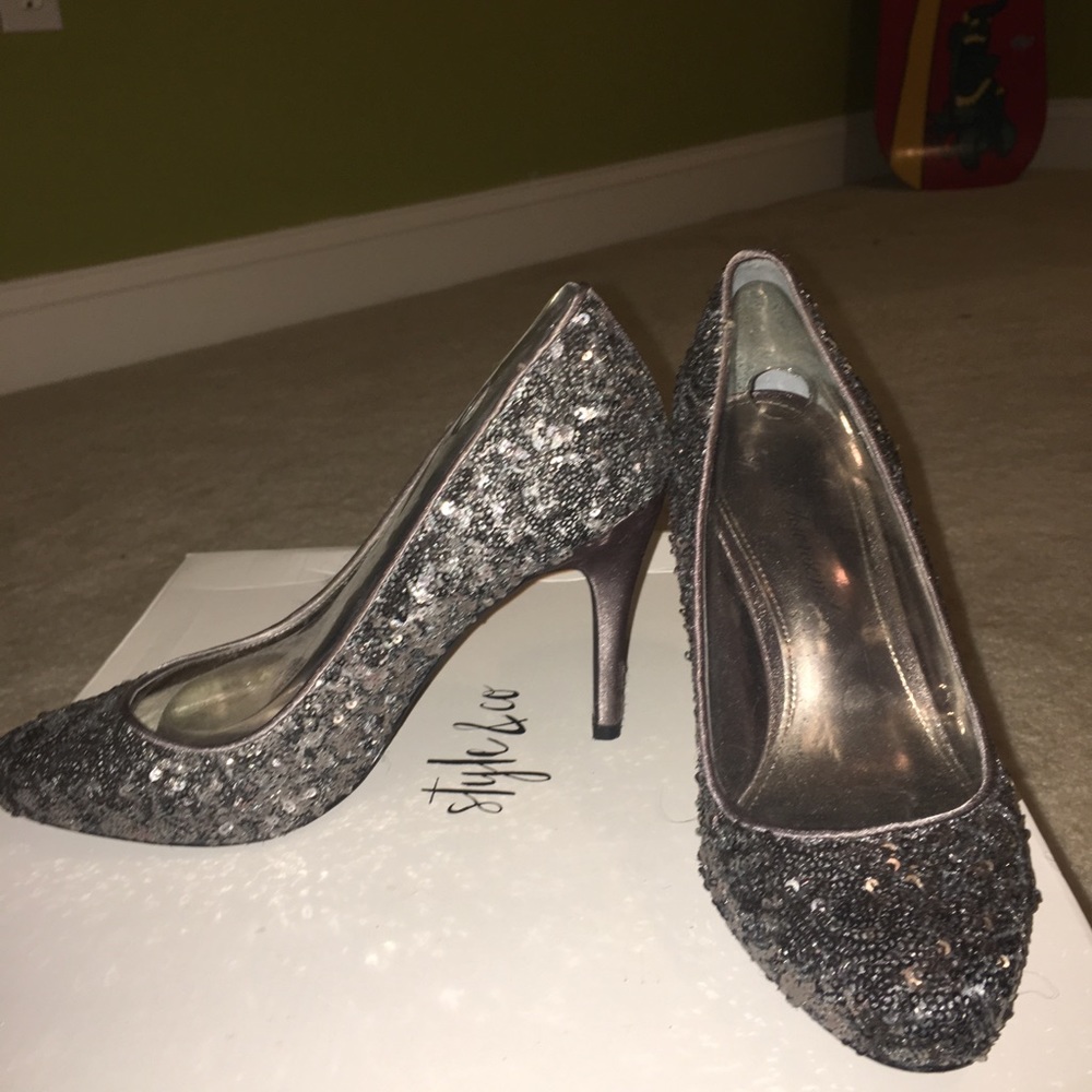 Silver Sequence Heels - image 1